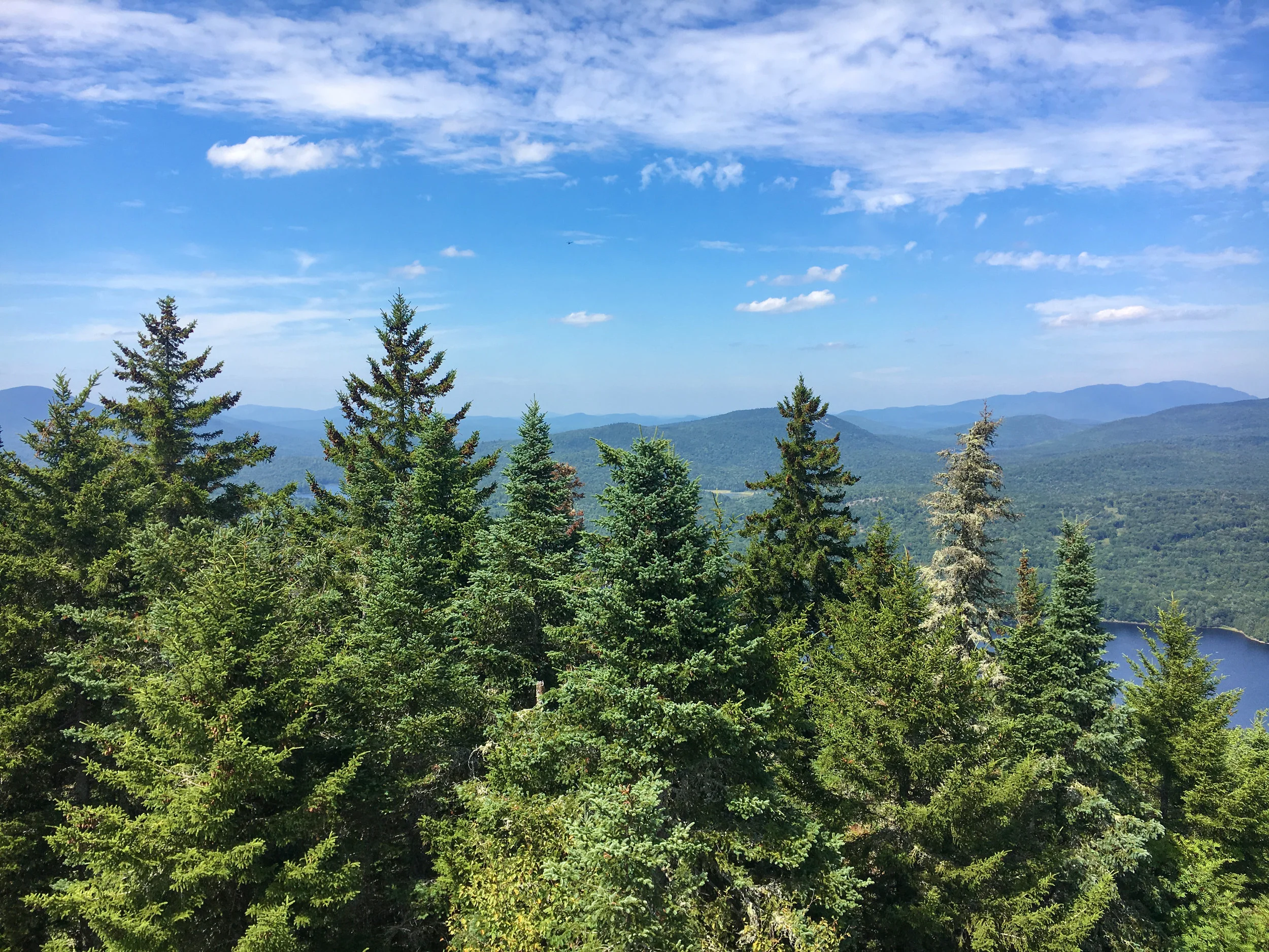 Summit view north to Rich Lake and mountains. Tom O’Grady