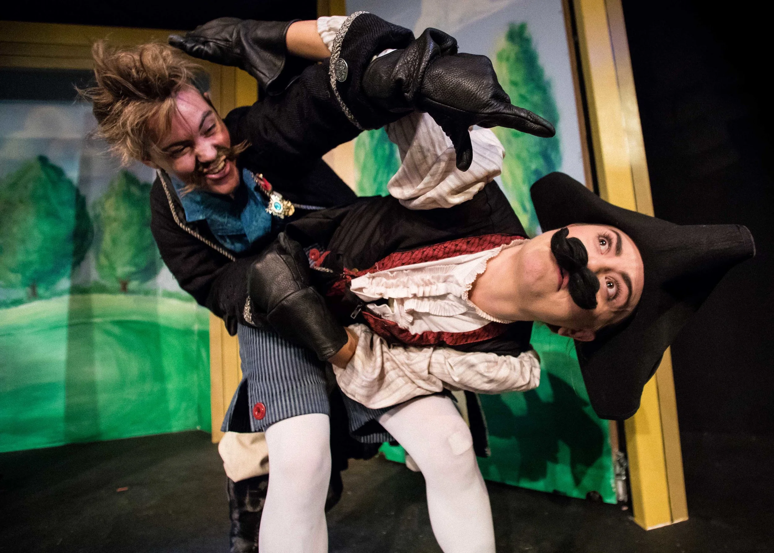 Luitger (Amanda Forman) and a disguised Tilly (Ari Kraiman); Photo credit: Joe Mazza