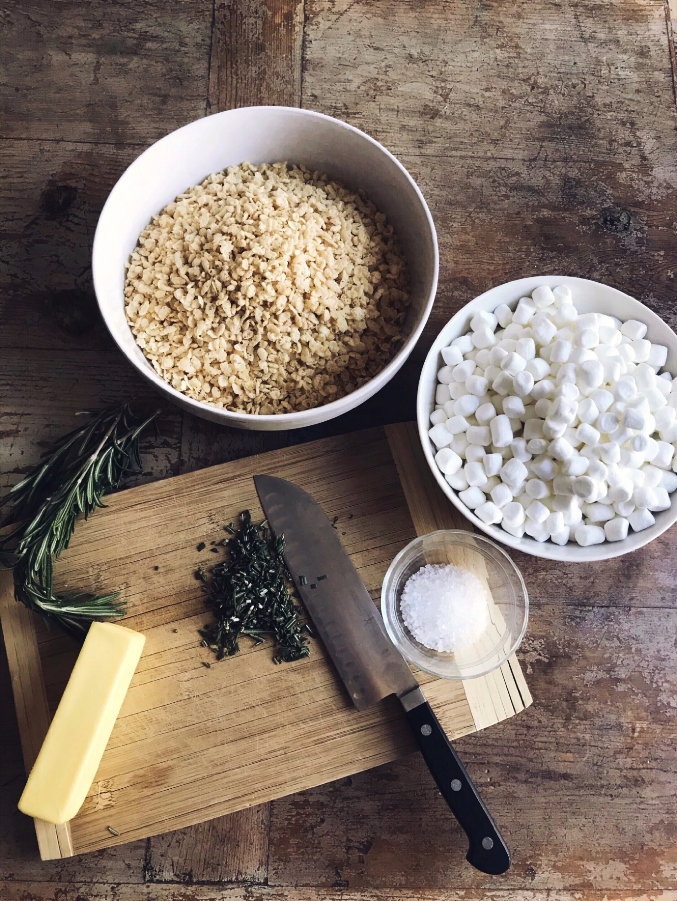 Rosemary Brown Butter Rice Krispy Treats