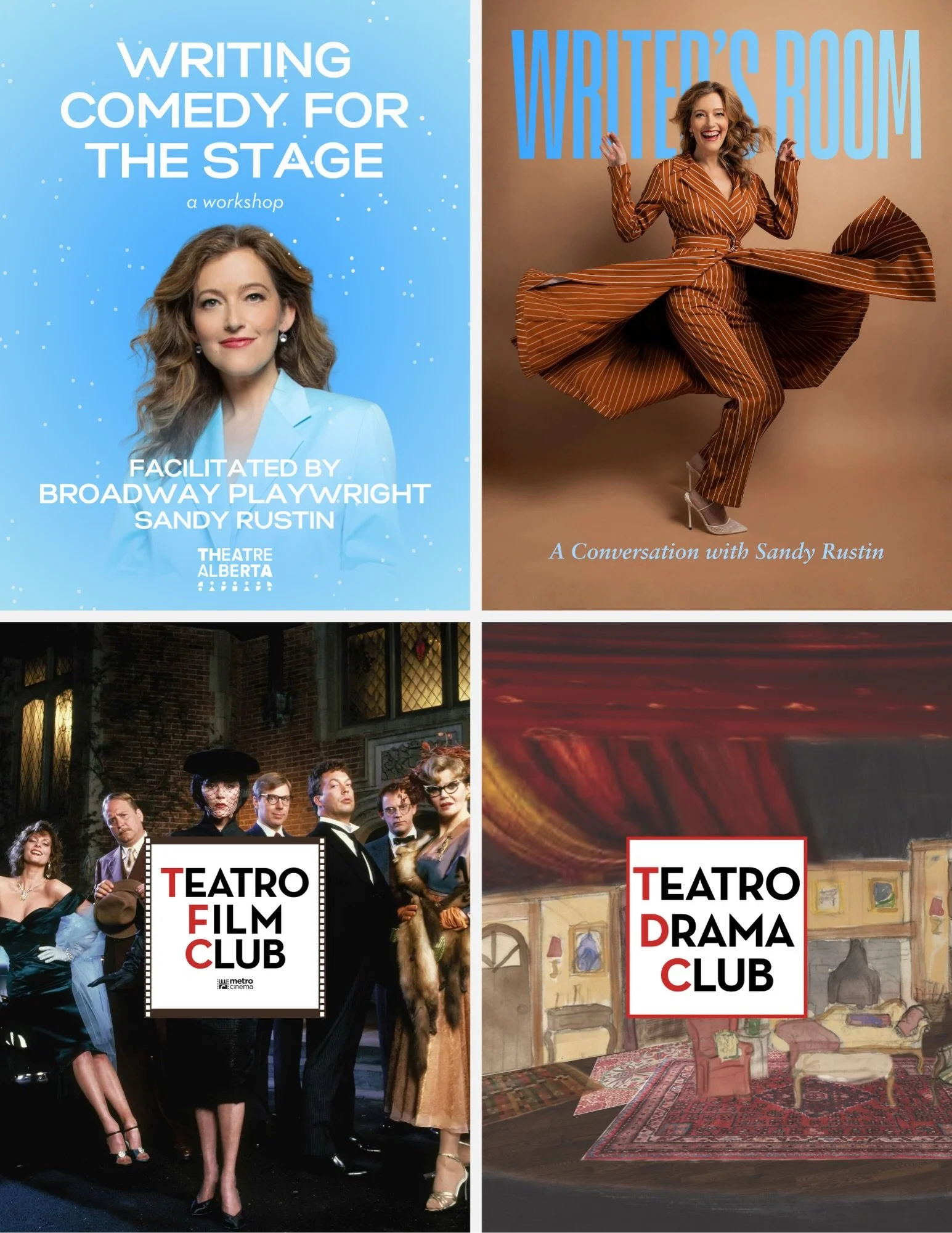There&rsquo;s more to The Cottage than what happens on stage!

This November, join Teatro Live! for a comedy-writing workshop and an audience Q&amp;A with Broadway playwright Sandy Rustin, a screening of Clue to launch our new Teatro Film Club, and a