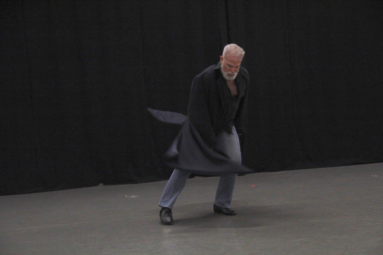 Ken performing "hAMLet" - movement to Shakespeare's Hamlet Monologues at TURF in Santa Barbara, November 2016 (photo: Kathee Miller)