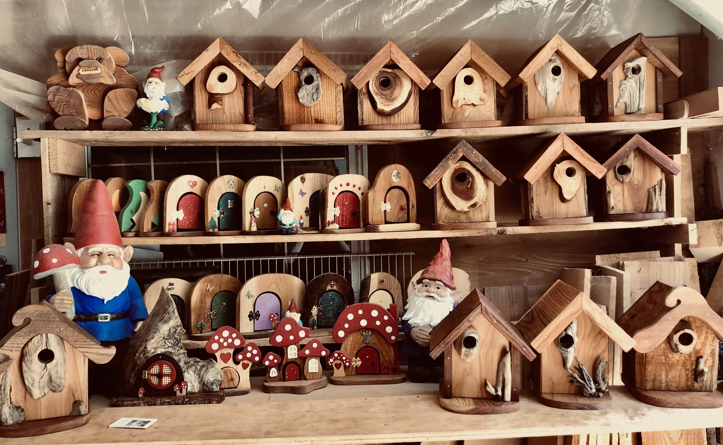 All new 2024 Birdhouses, Gnome, Fairy & Hobbit Homes.