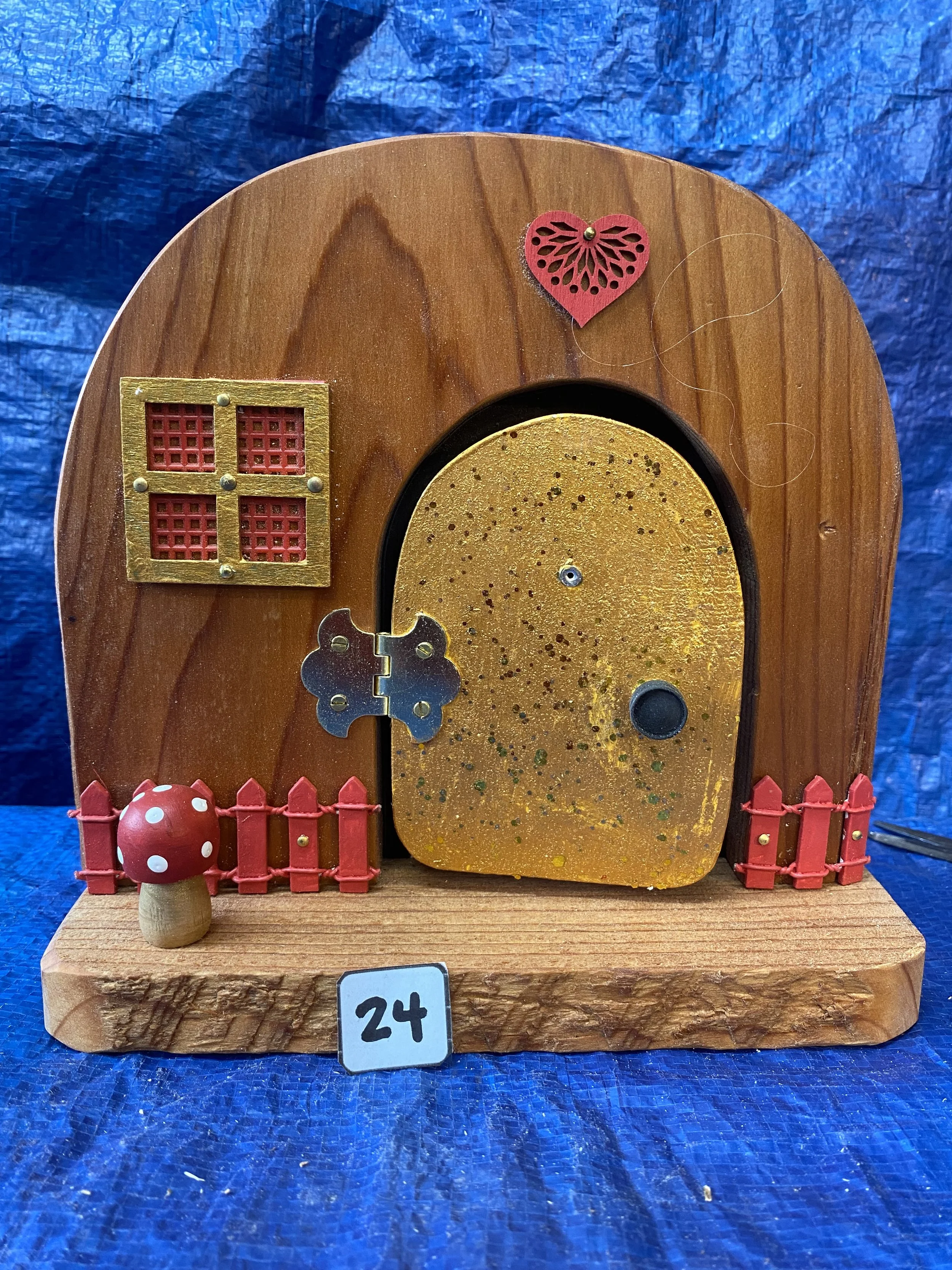 #24 =  $50.00 - Gnome / Fairy Home Door - Opens