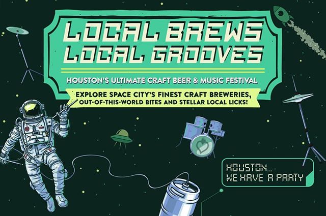 Today at @hobhouston starting at 2:30pm catch @djbabyroo, @roseette.band, @fattonyrap &amp; many more local acts paired w/ your fav local breweries like @eurekaheights @8thwonderbrew @saintarnoldbrewing @brashbrewing etc... fun Saturday things, all y