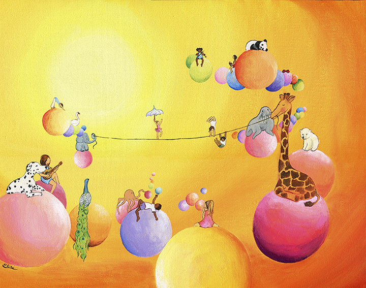 The Party. 2013 acrylic on canvas 24x35"