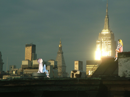 The View. 2012 Mixed media. Colored pencil on photograph.