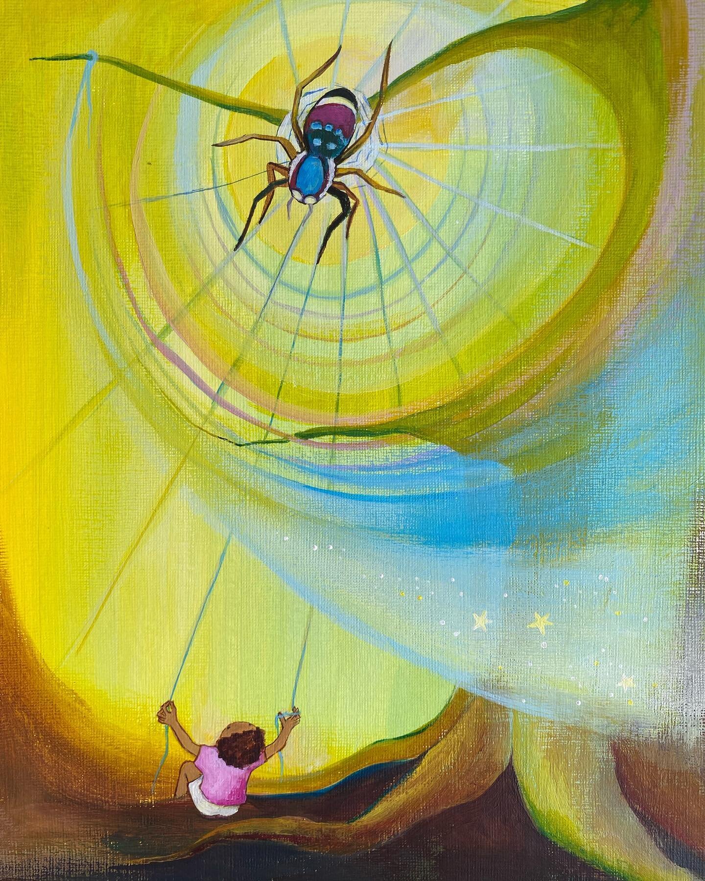 What are you weaving&hellip;.?
A new painted homage to the Spider - it has many meanings in myth and culture but above all seems to be the symbol for creativity. When you look closely at a web you know why 🕷 💓
#spiderart #webweaving #spiritanimals 