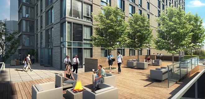 Lower Roof Deck | Watermark Seaport, 85 Seaport Blvd, Boston