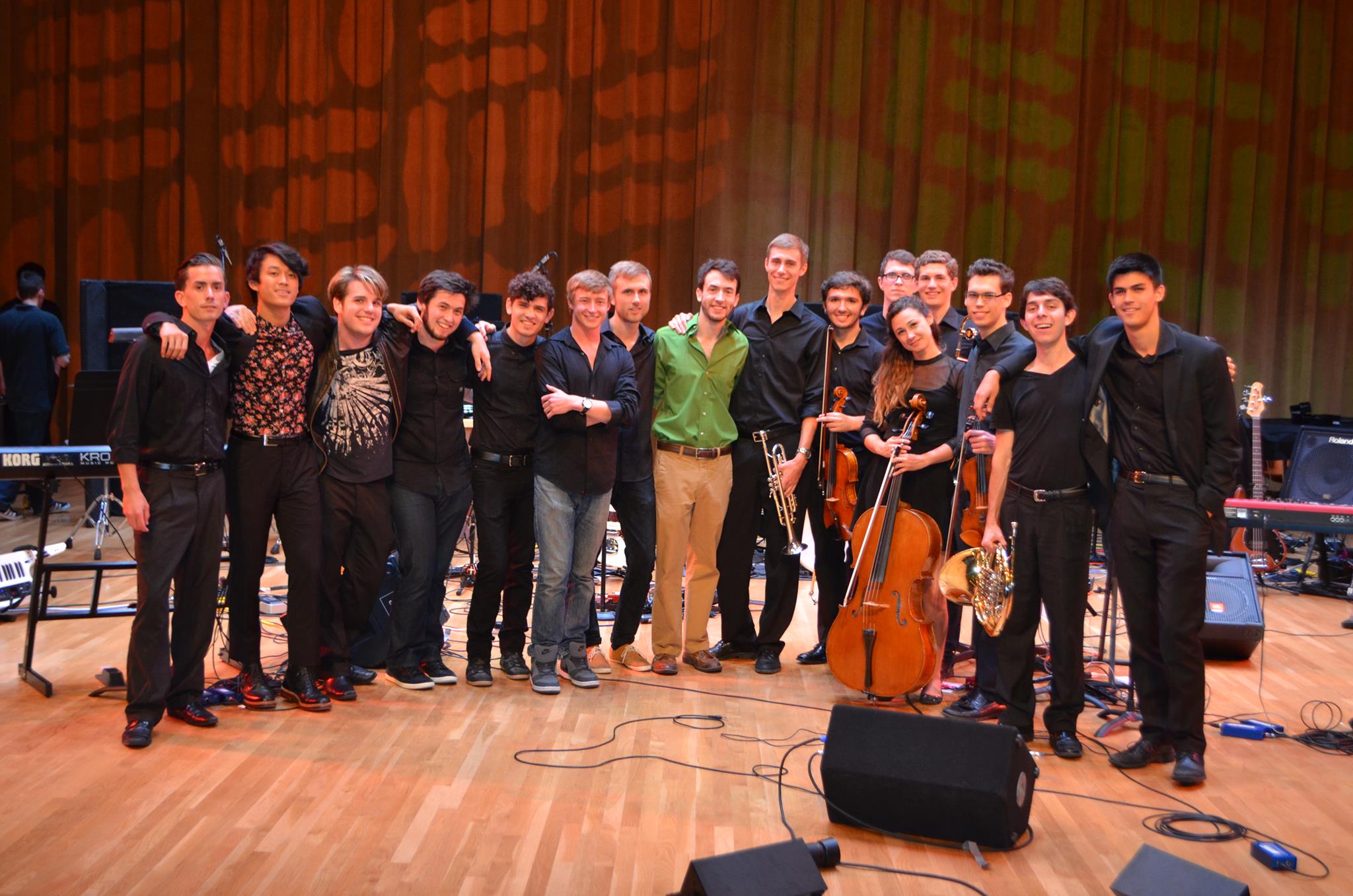  Standing onstage with (almost) everyone who performed with me in my senior recital at the University of Miami. 
