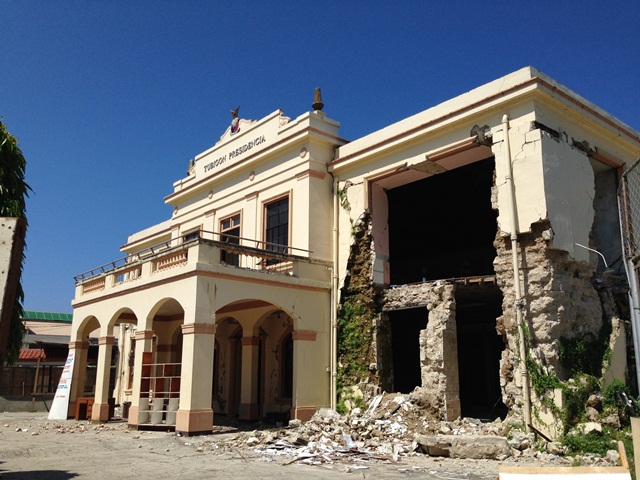 The devastated municipal hall at Tubigon. Photo: ZSL