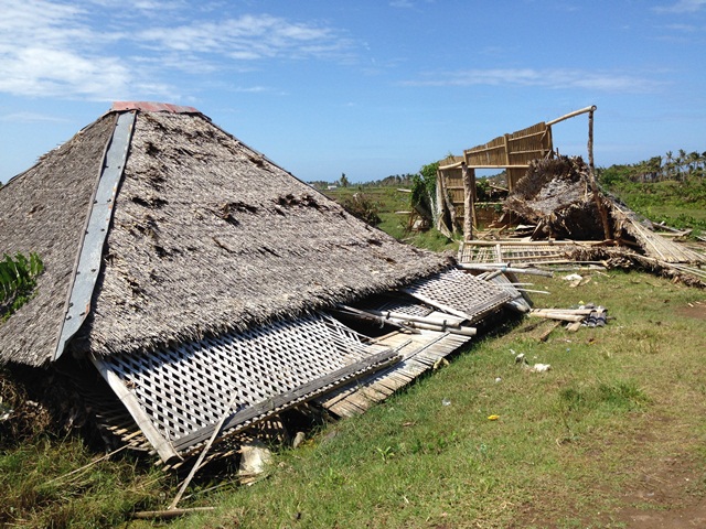 Devastated homes. Photo: Heather Koldewey/ZSL
