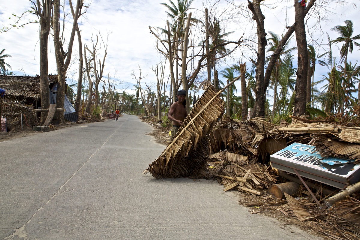  People on Bantayan Island are collating anything they can to rebuild their lives after Typhoon Yolanda's wrath. Photo by Steve de Neef