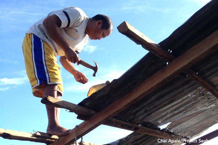 The long rebuilding process begins. Photo: Chai Apale/Project Seahorse