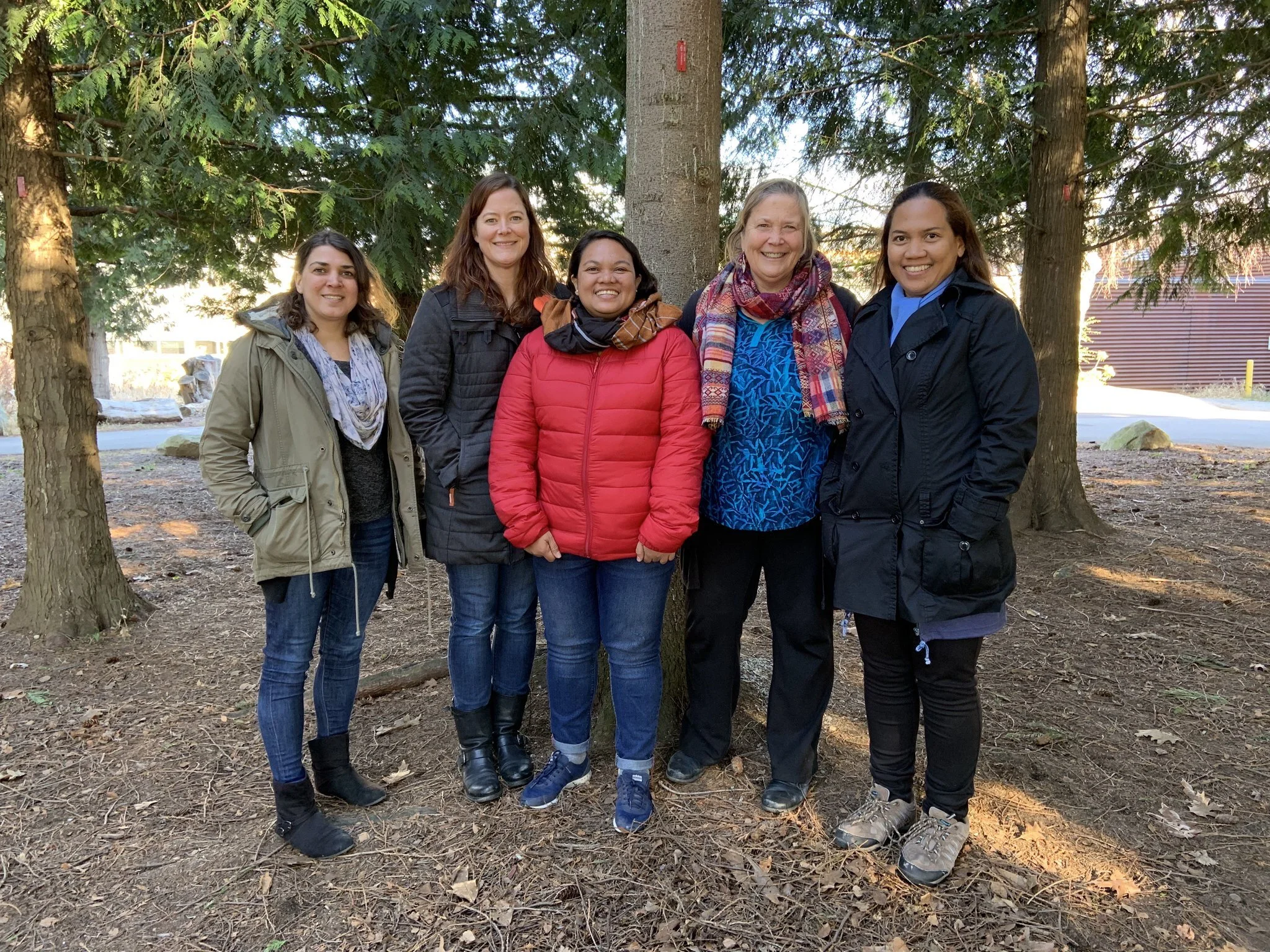 The research team: Lily Stanton, Sarah Foster, Angie Nellas, Amanda Vincent and Myrtle Arias.
