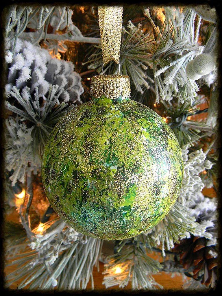 Hand Painted Glass Christmas Tree Ornament Sugar Creek Home Decor