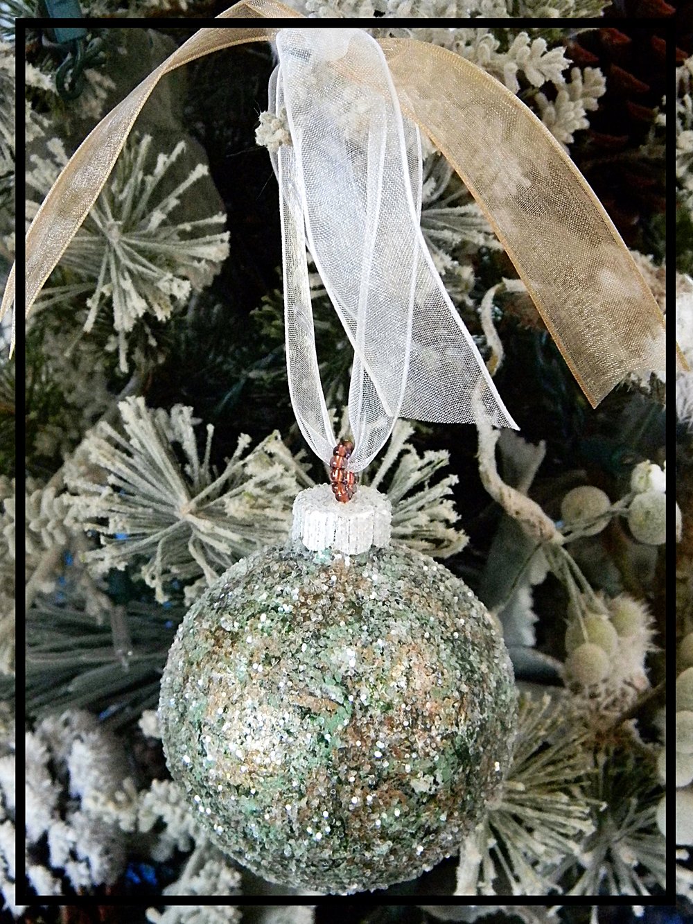 Silver and White Christmas Ornaments