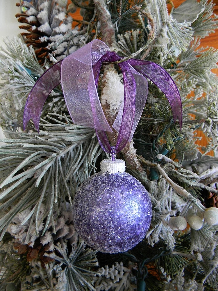 Purple Christmas Ornament | Glass Christmas Tree Ornament | Sugar ...