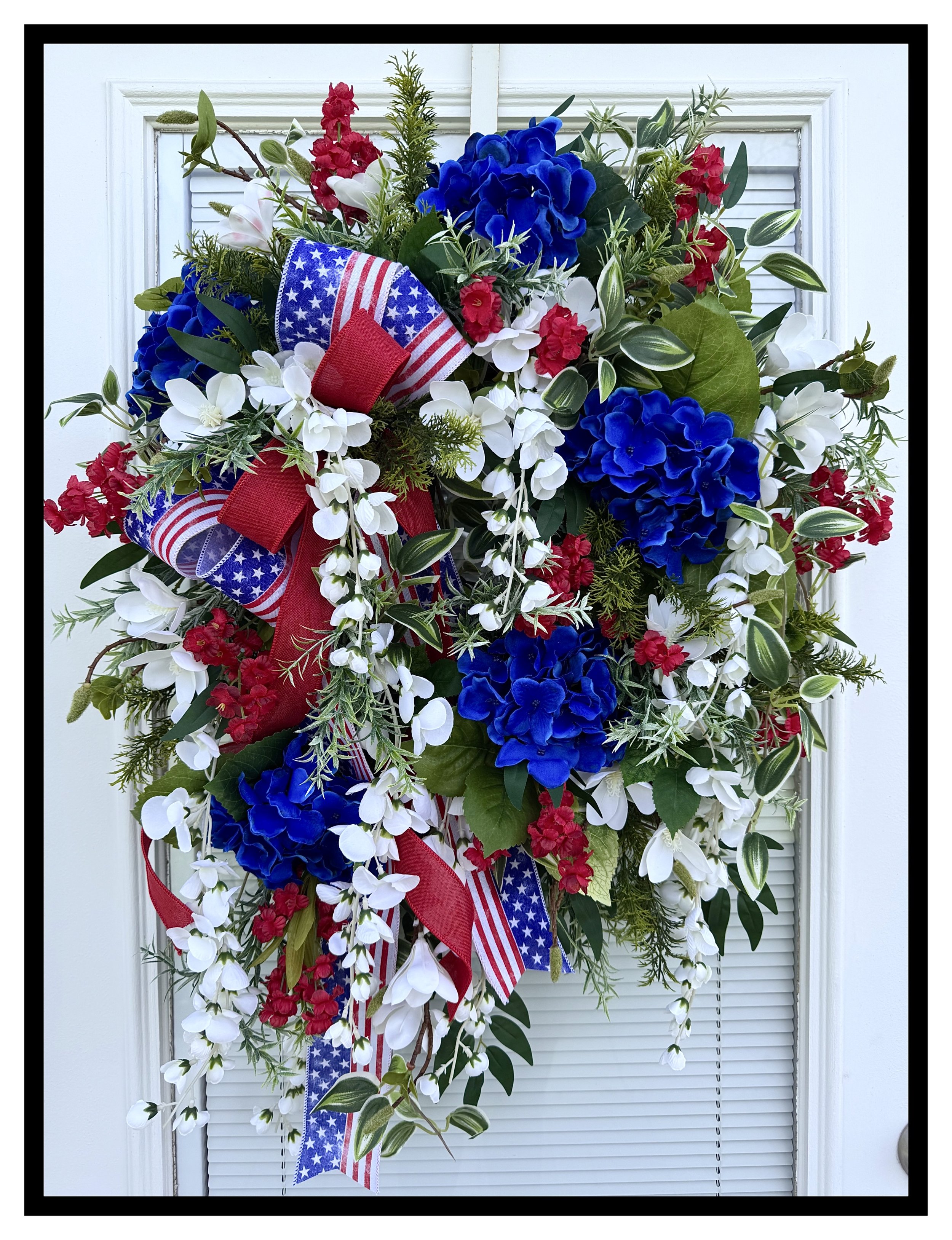 Summer Patriotic Wreath For Door