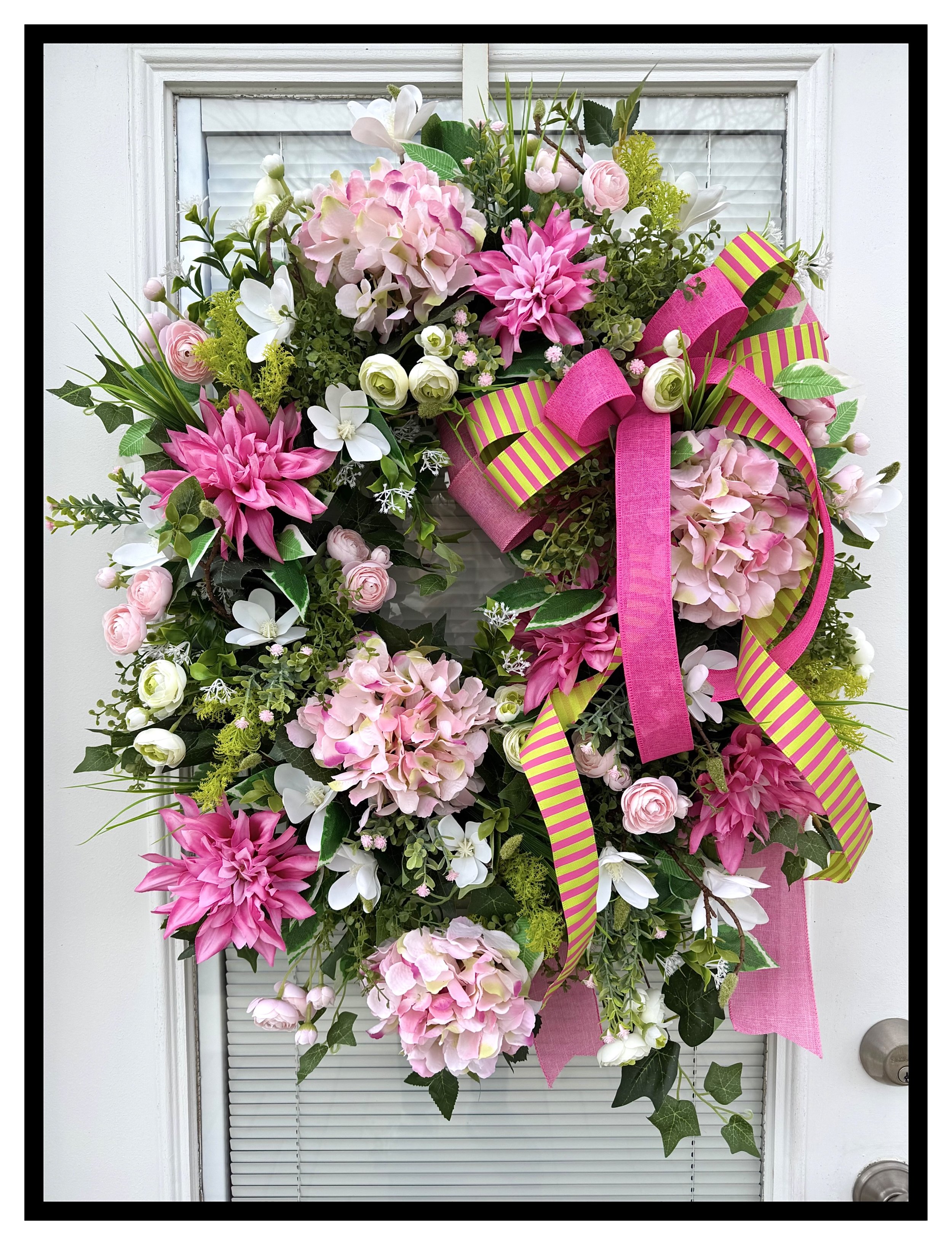 Elegant Pink Paradise Floral Wreath