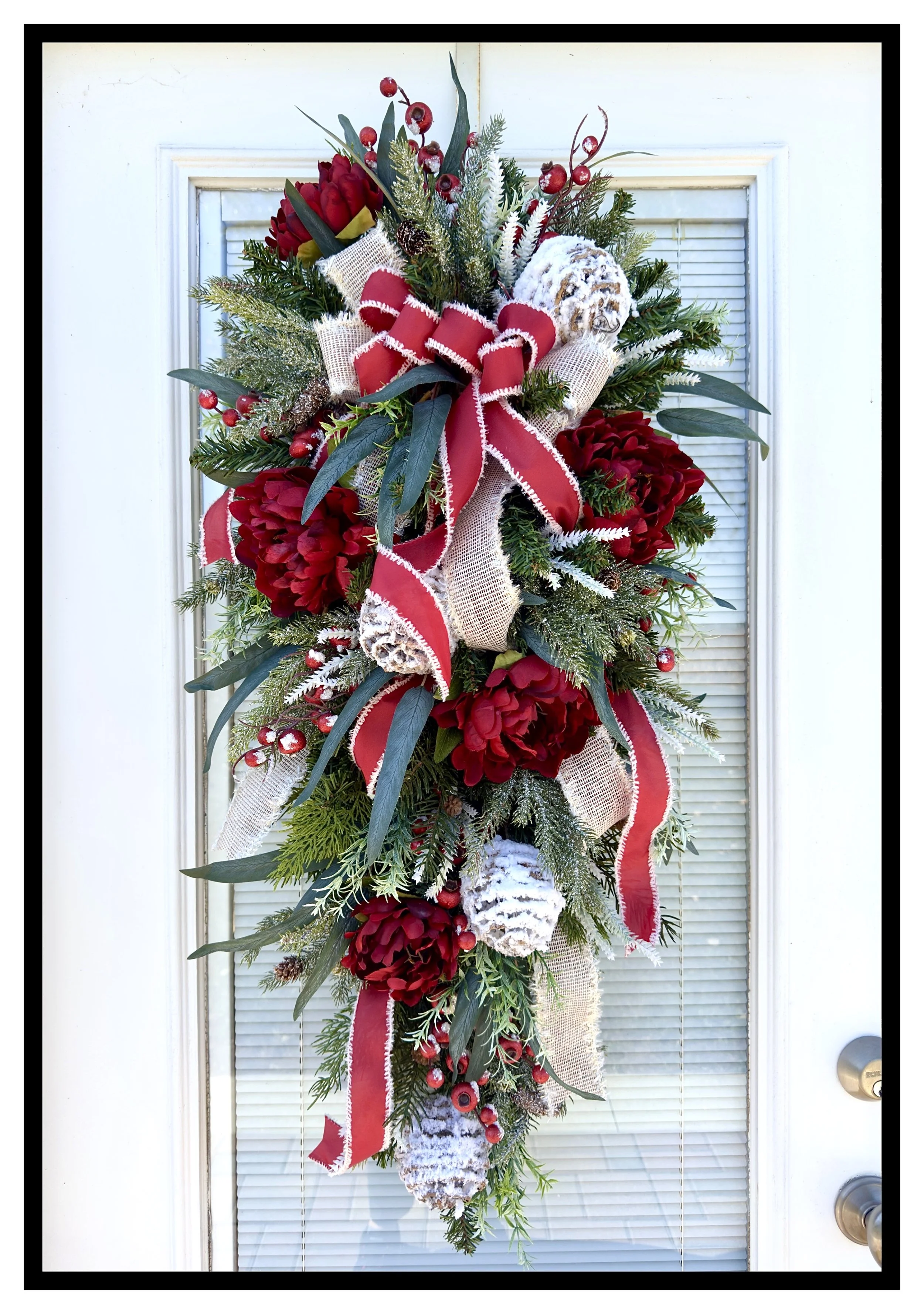 Christmas Into Winter Door Swag