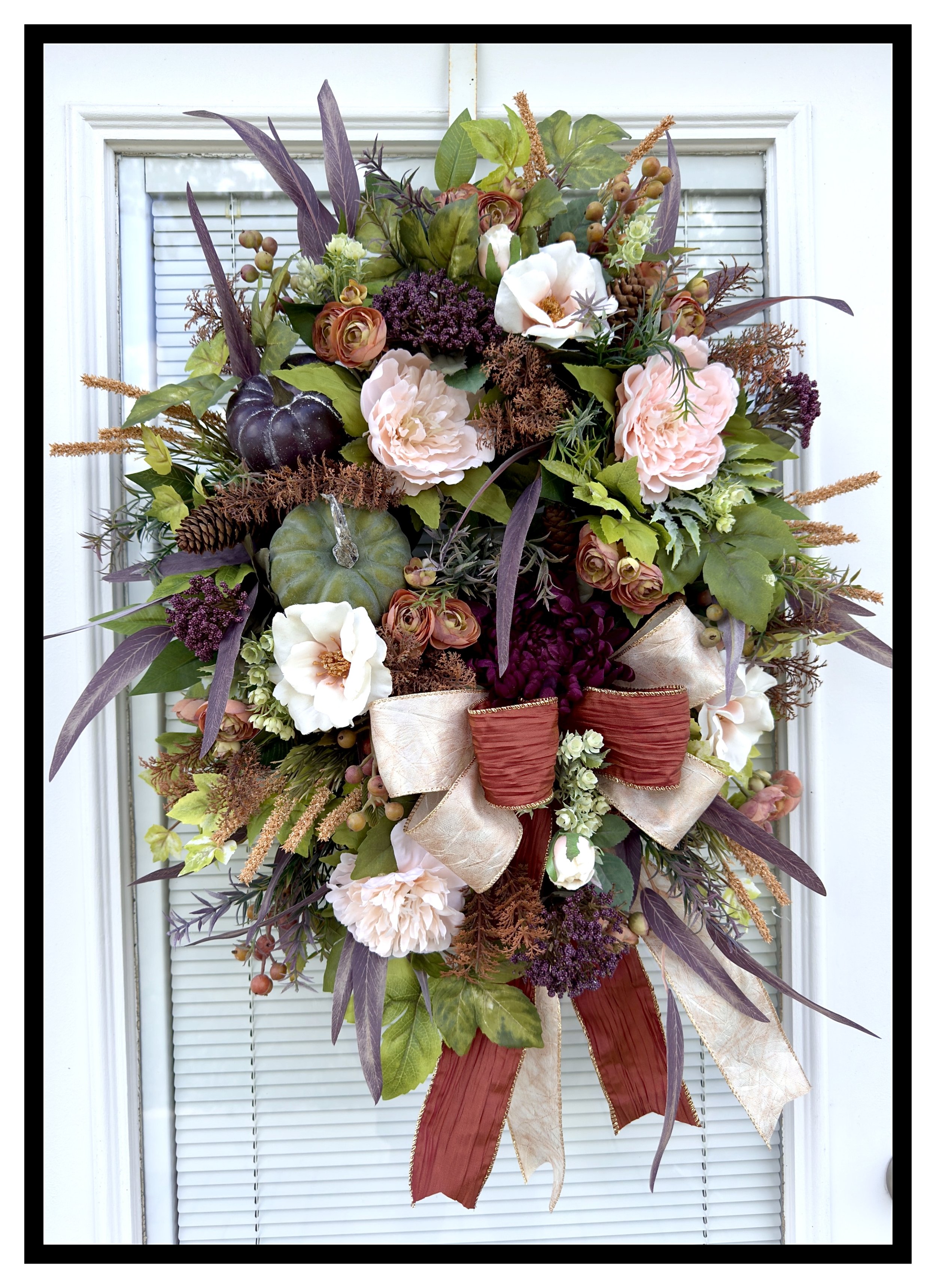 elegant French country autumn wreath