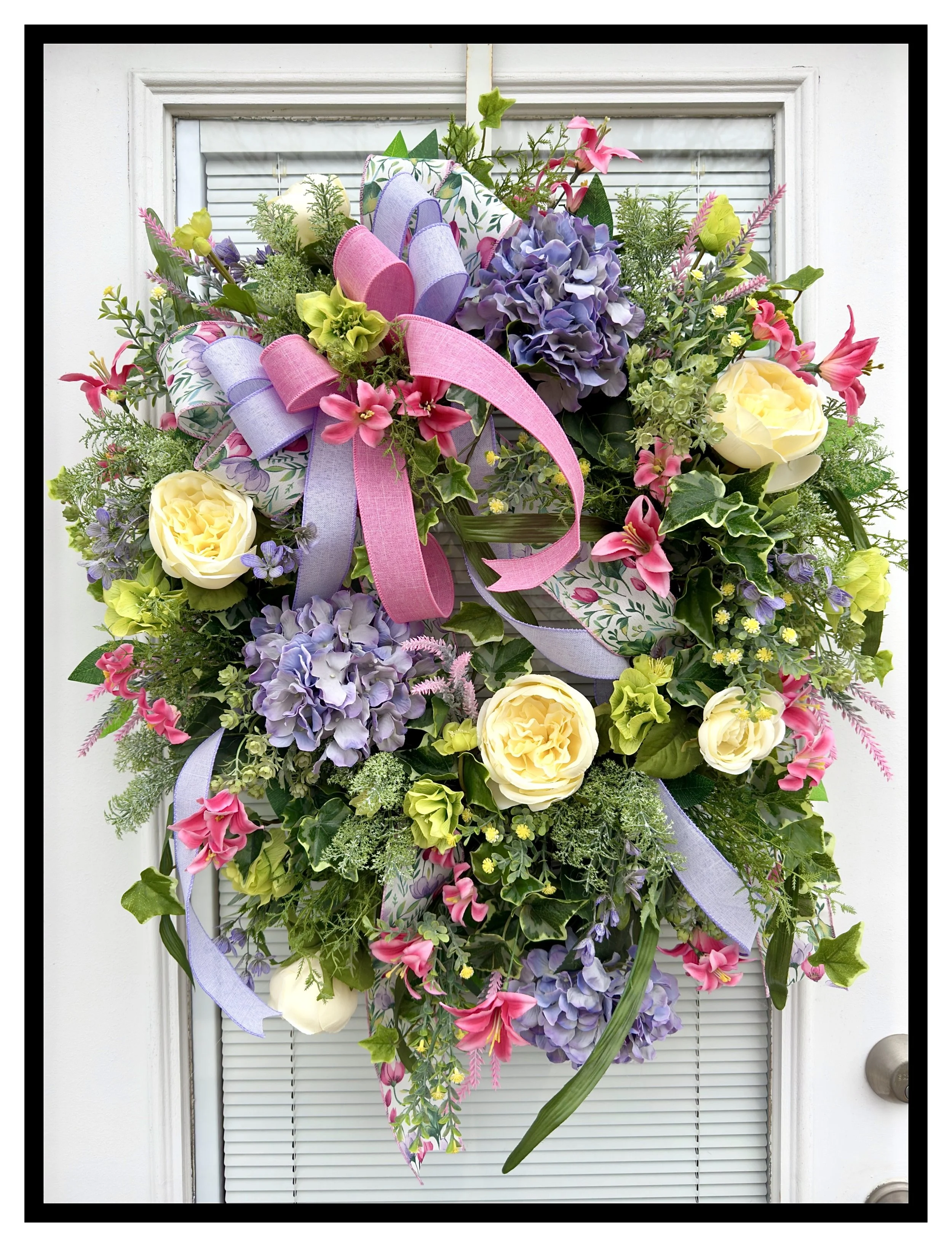 Lovely Floral Spring Summer Wreath