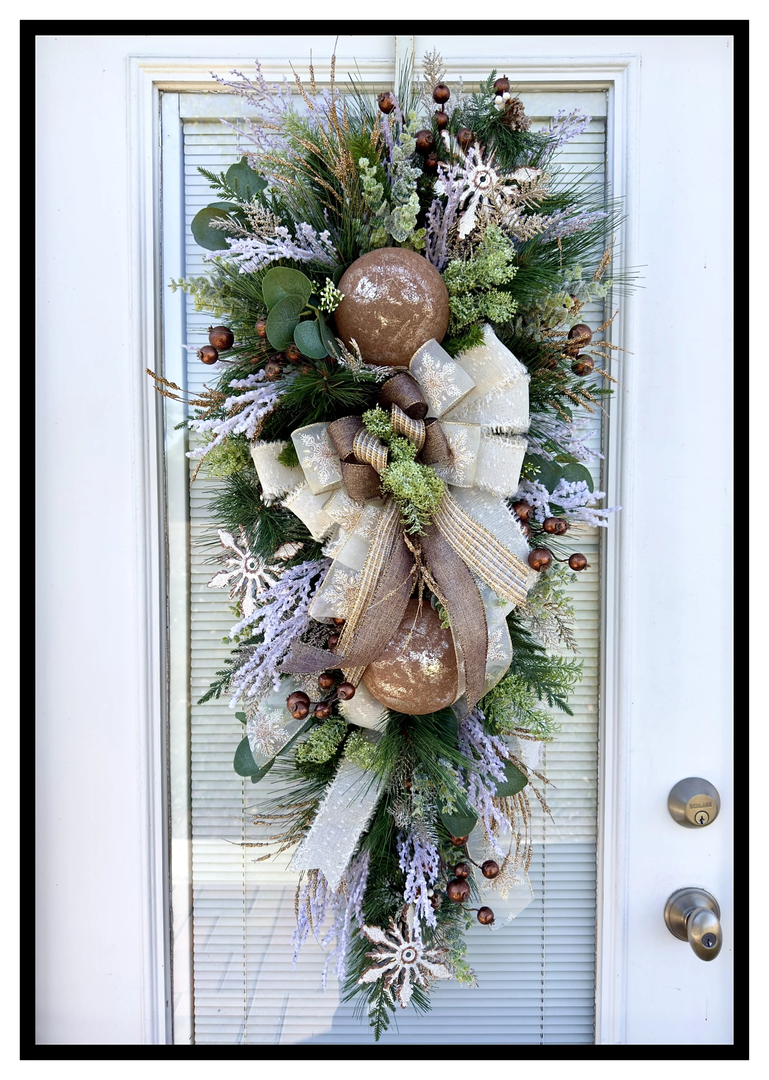 Winter Elegance Door Swag