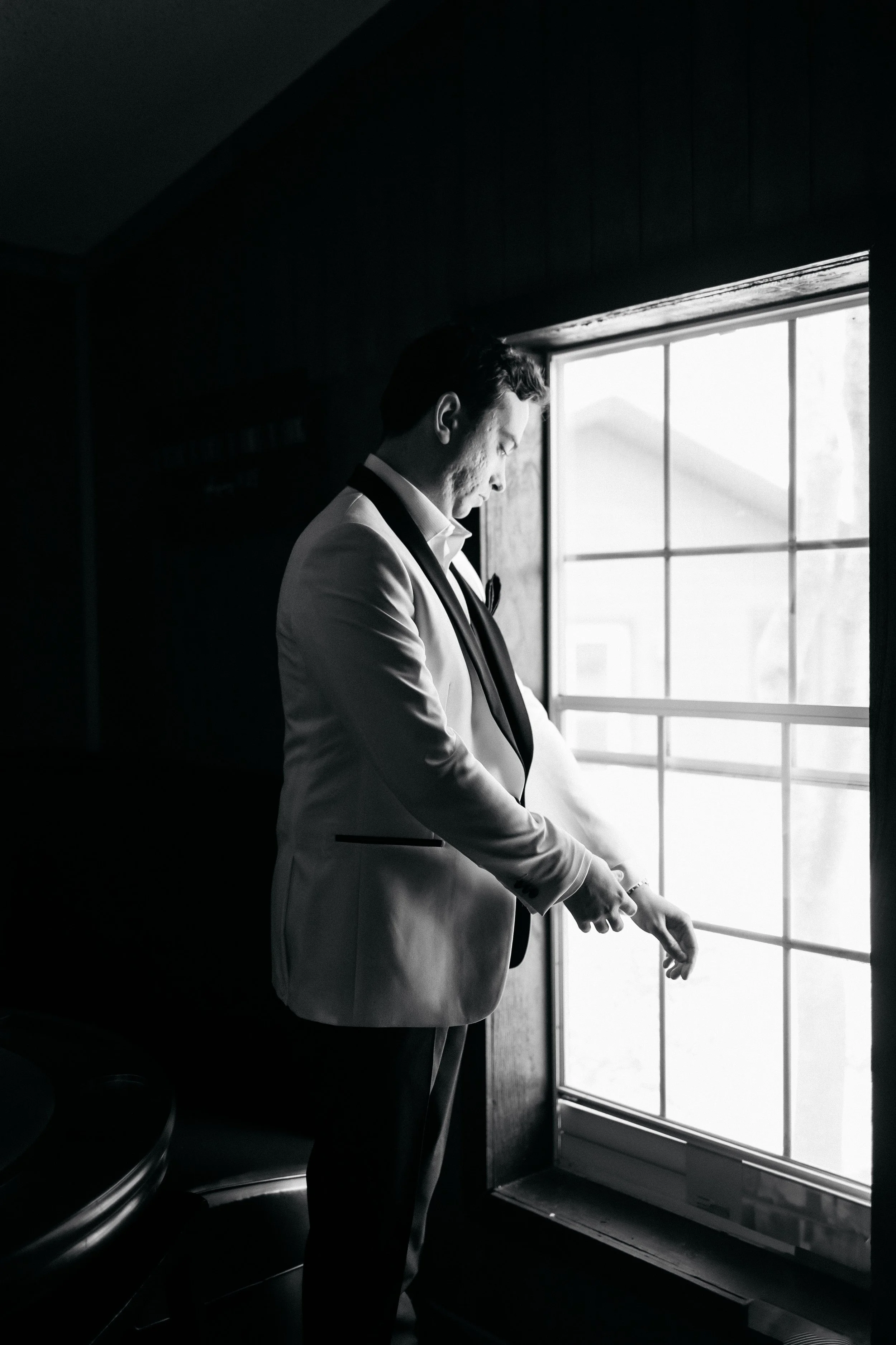 Groom Getting Ready