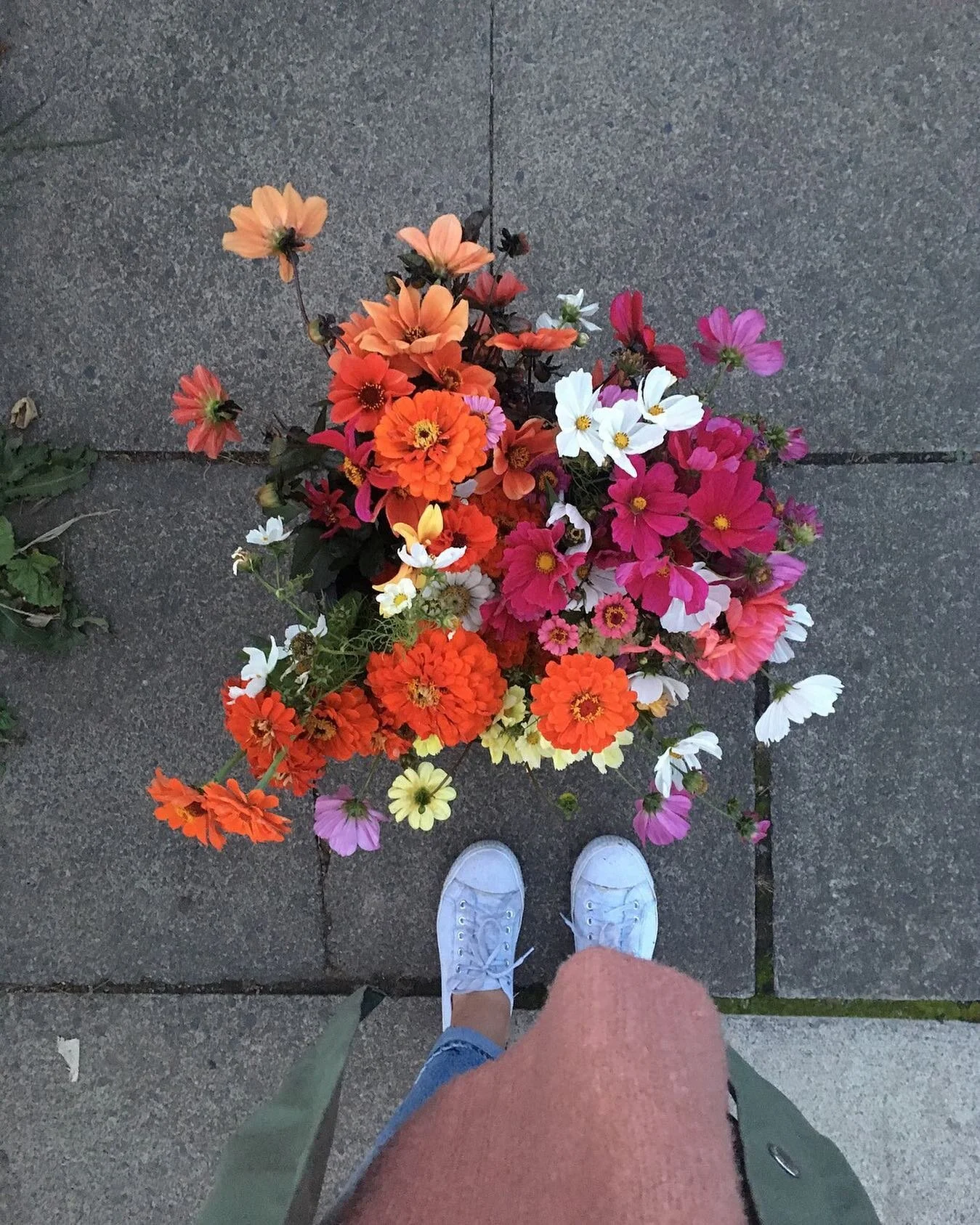 March Meet the Maker - Day 16,  from the archive

This pic from the archive is of my first bucket of homegrown flowers. They represent a significant switch in my career and also my personal life 4 years ago. I moved back to the North East after 10 ye