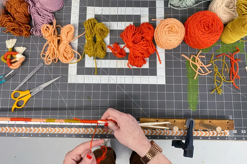  Glow Knots in the making. 
