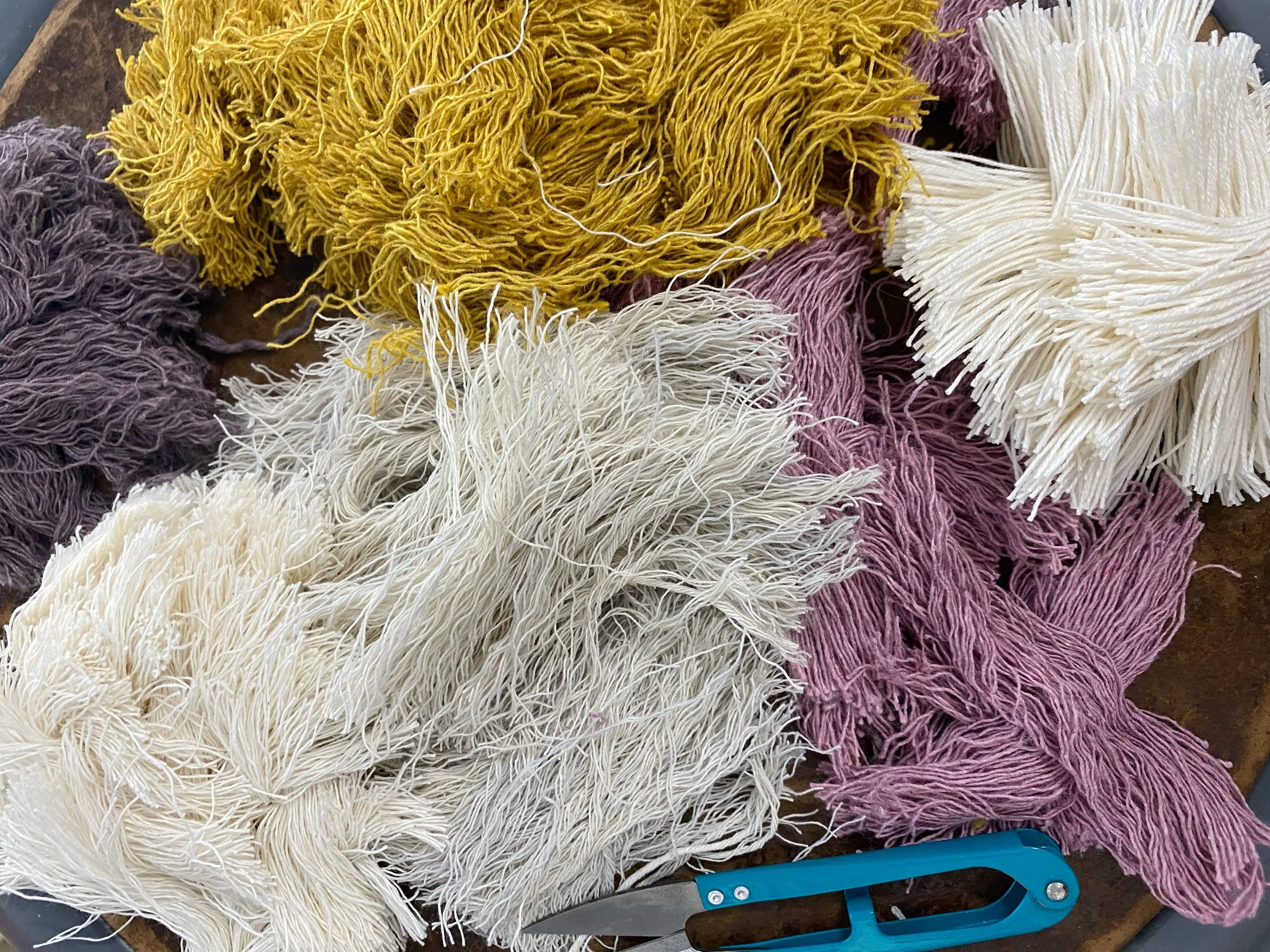  Handmade fringe. 