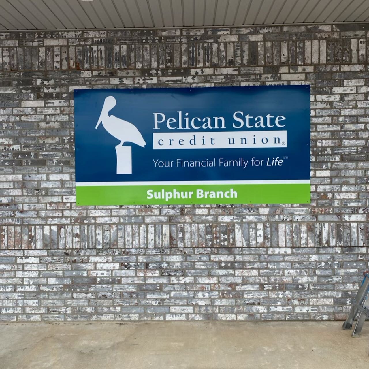 #pelicanstatecreditunion #sulphurlouisiana new branch opening soon! #latchonsignsandgraphics