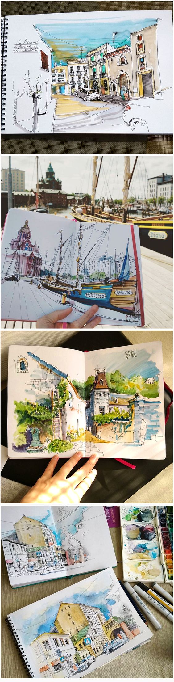 This image is of a beautiful journal created by Alena Kudriashova