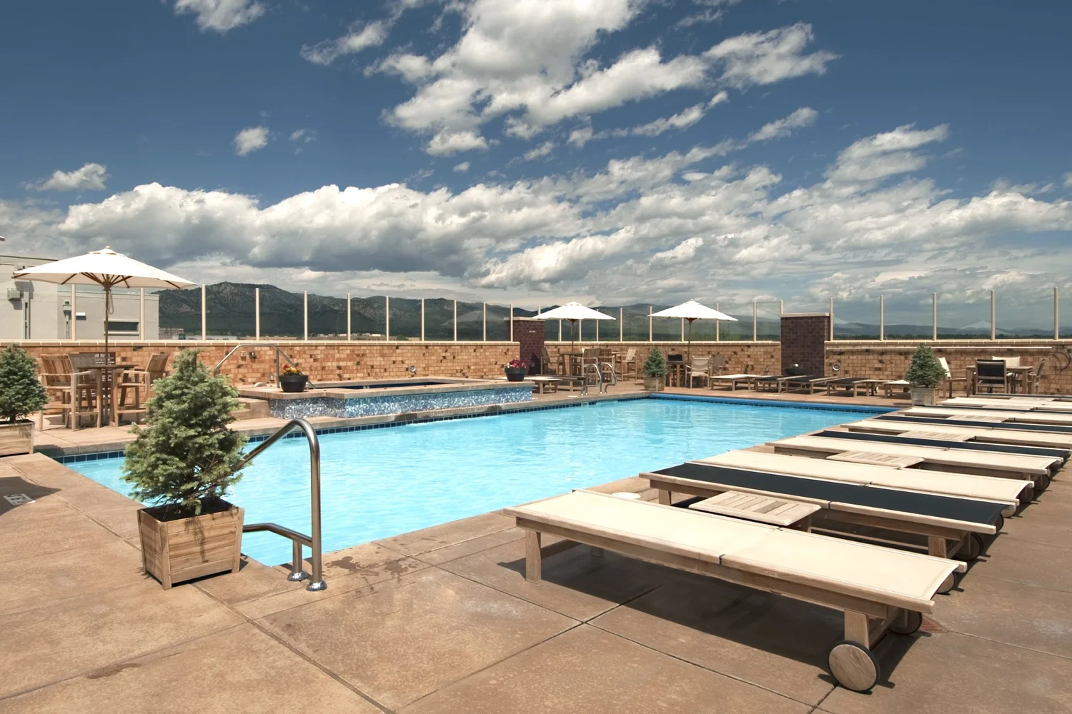 The Peloton pool deck