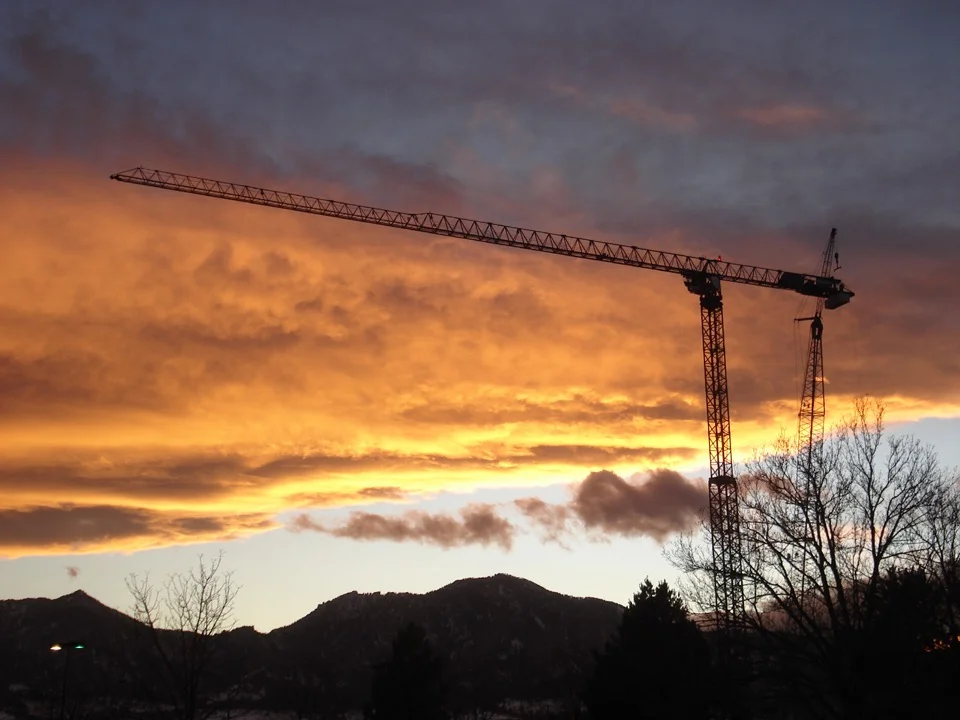 Crane over Boulder