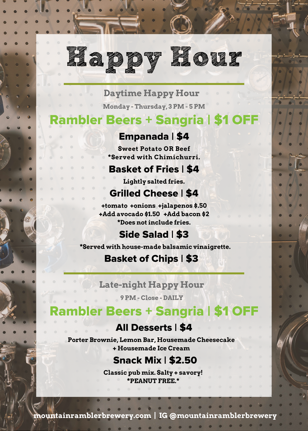 Happy Hours — Mountain Rambler Brewery