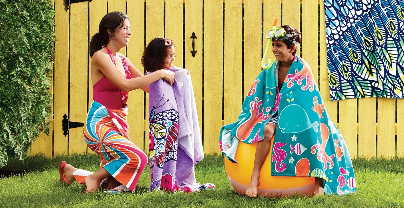  Family Beach Towels in-store signage 