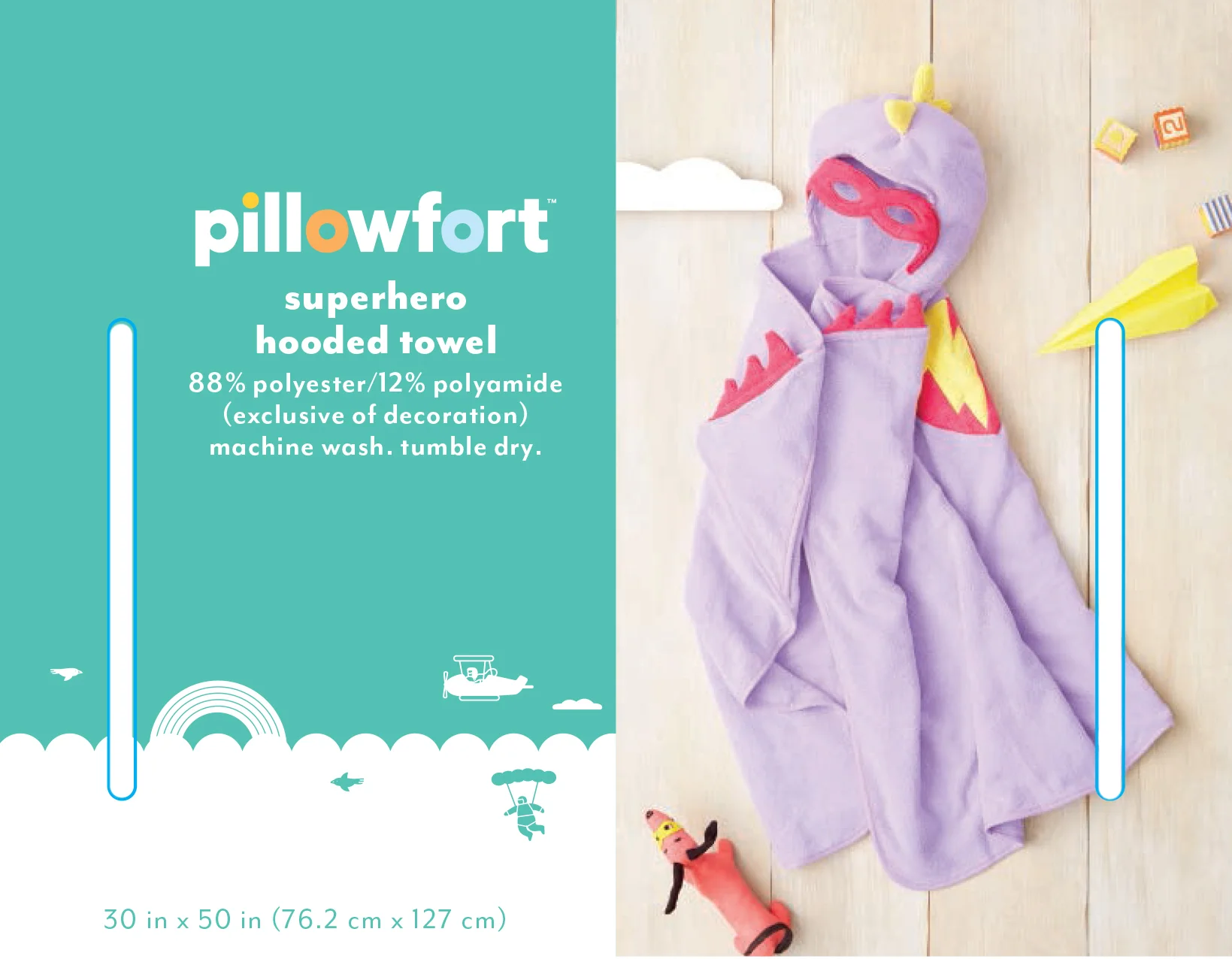 pillowfort hooded towel