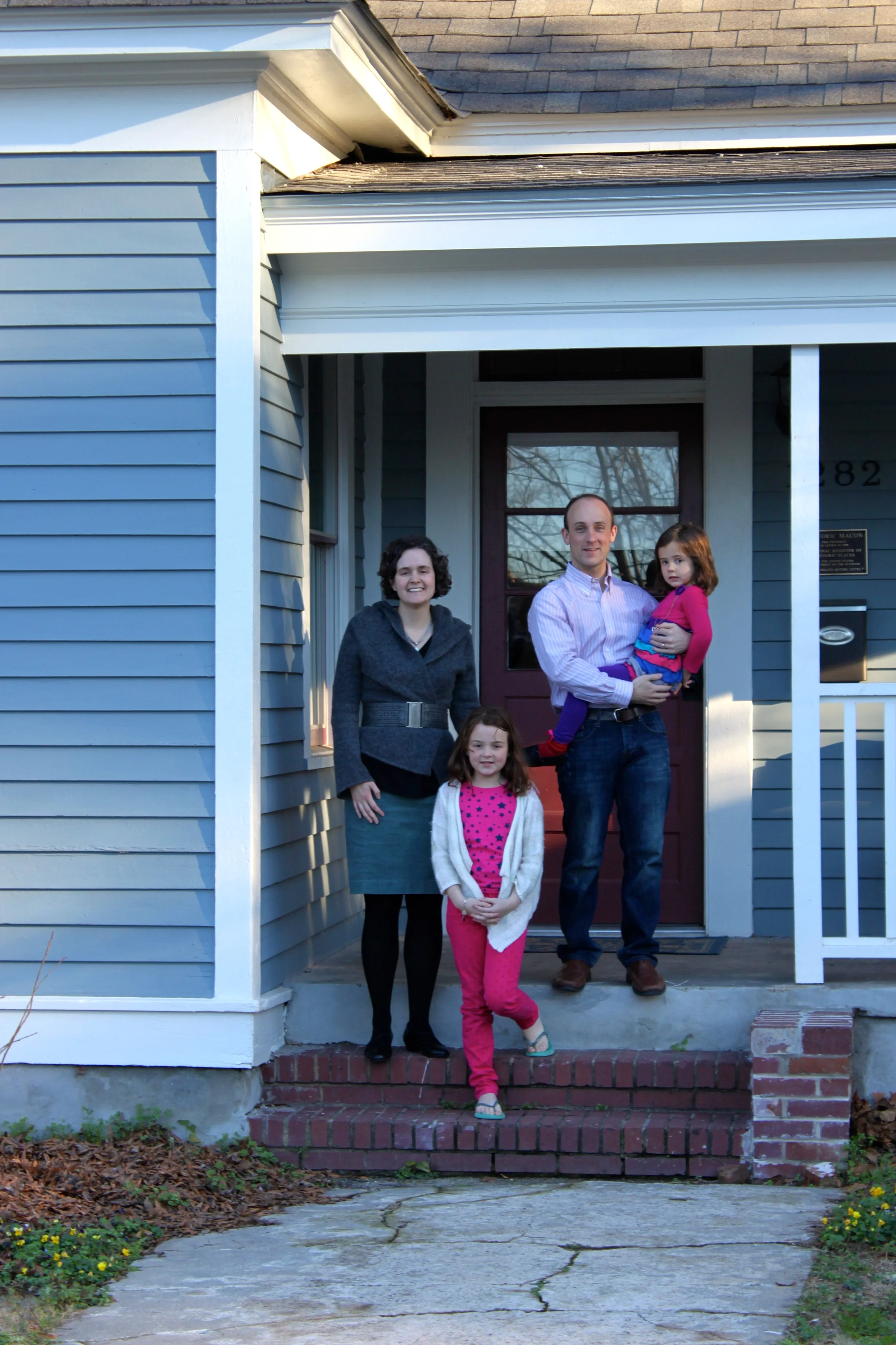 AFTER: Two young professors moved their family from Arkansas to work at Mercer University and now reside on Calhoun Street in Beall's Hill.