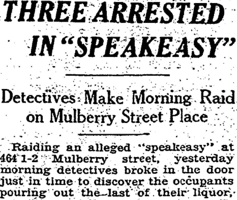 “Three Arrested in Speakeasy,” The Macon Telegraph (Macon, Ga), 1930.