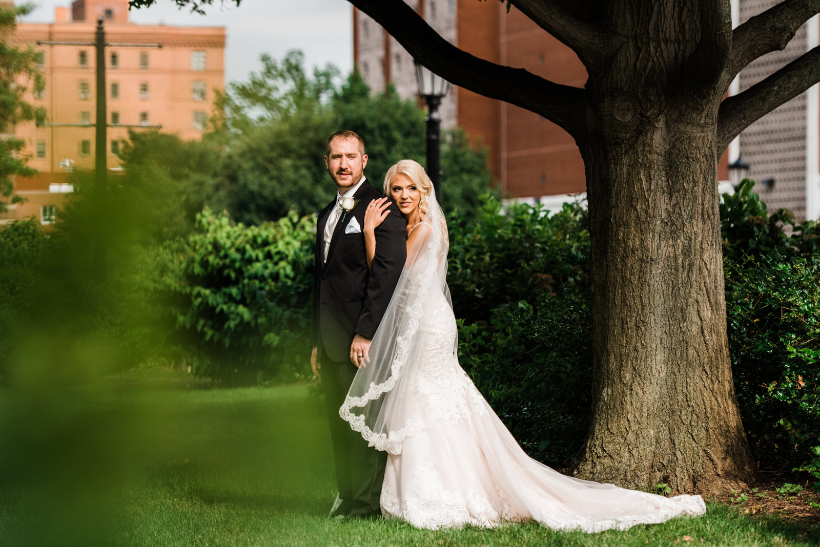 bride and groom portrait
