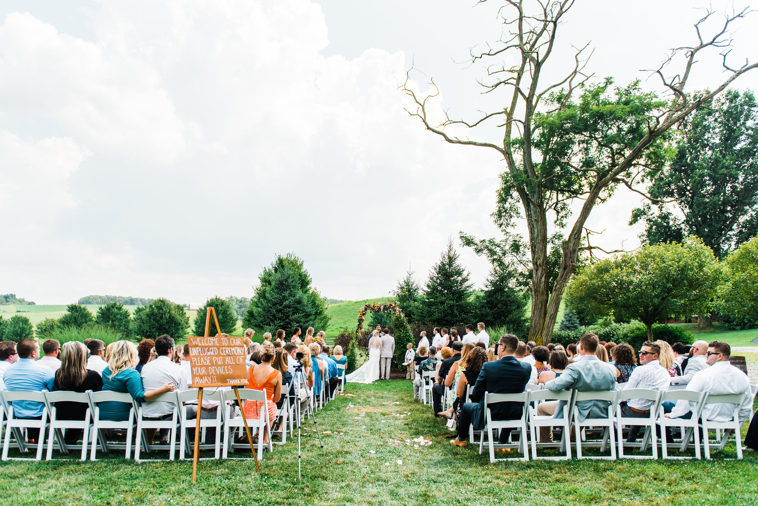 bride and groom at Armstrong Farms Wedding