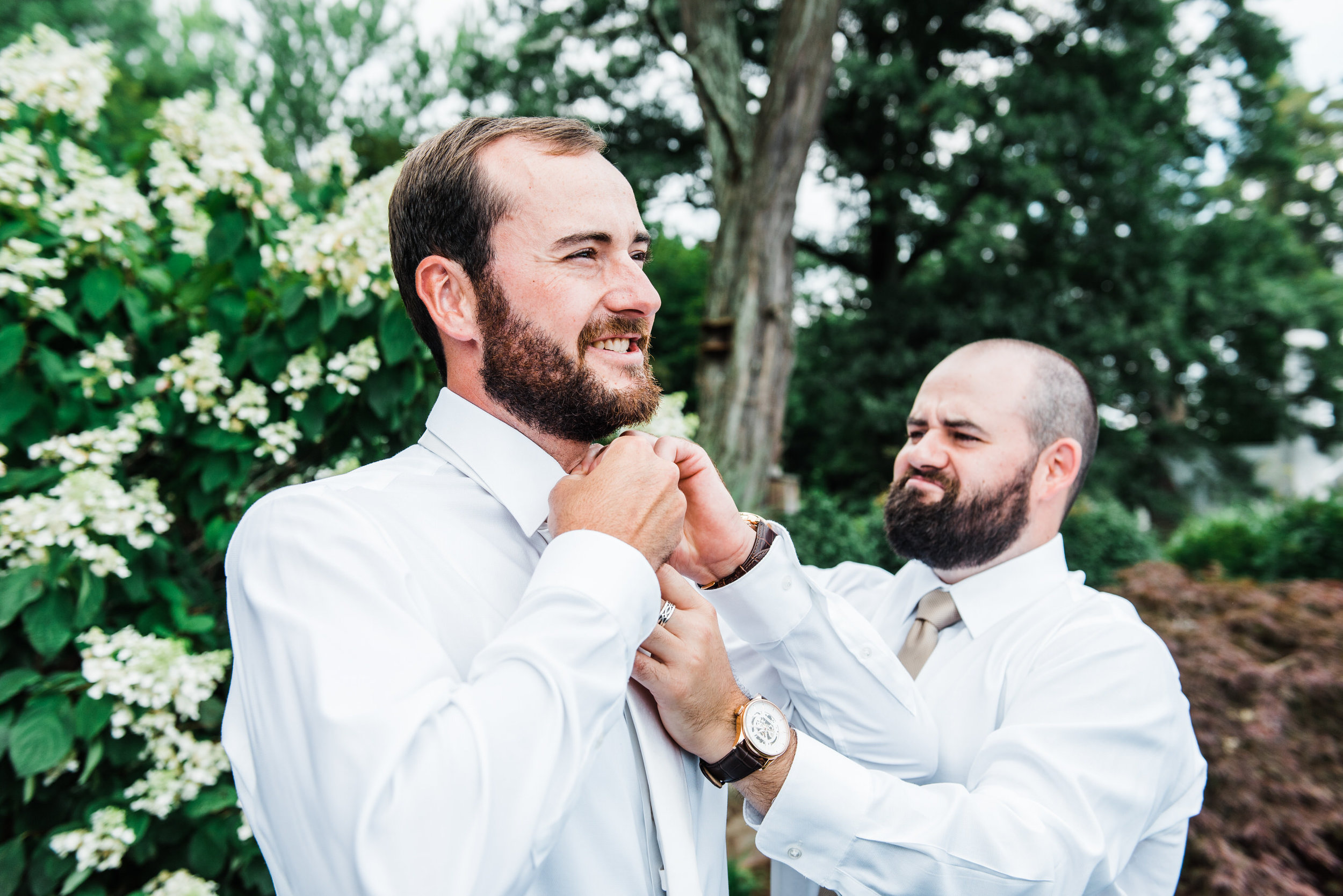 Groom at Armstrong Farm Wedding Venue