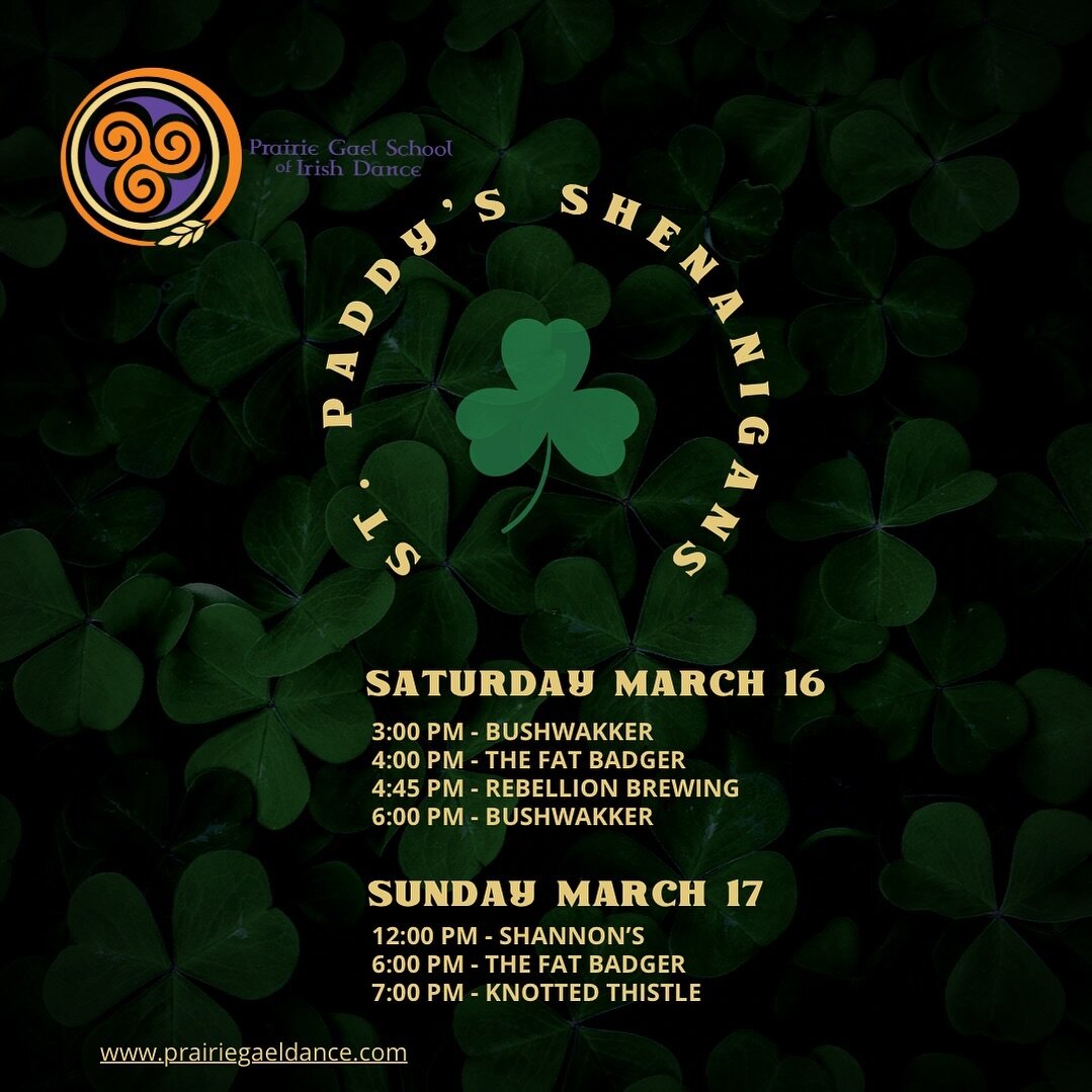 We are up and at &lsquo;em and ready to rock! Find your favourite spot and catch our troupe doing what they do best! 🍀 🇮🇪 

#irishdanceregina #happystpatricksday #irishdance #marchmadness