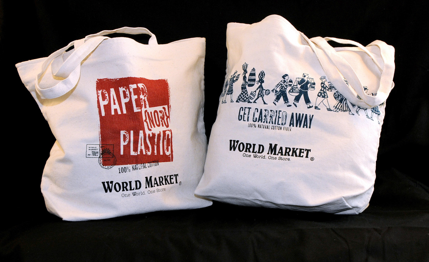 World Market: Canvas Shopping Bags