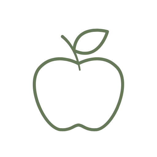 apple icon outlining how abc nutrition dietitians and nutritionists are available in Auckland and online around NZ