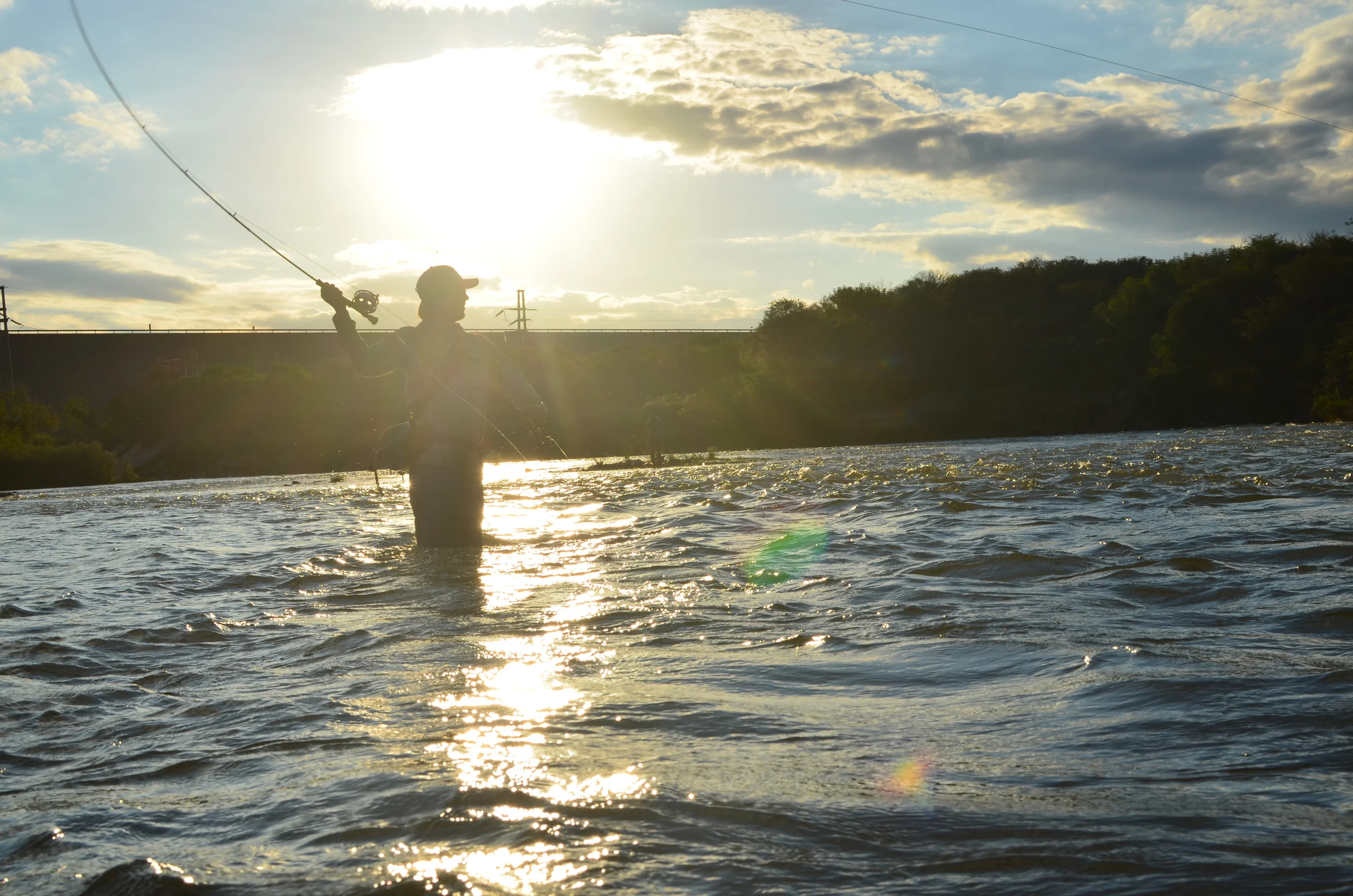 Fig. 2 Fly fishing on El Rio Juramento. Photo by Kim Ovitz