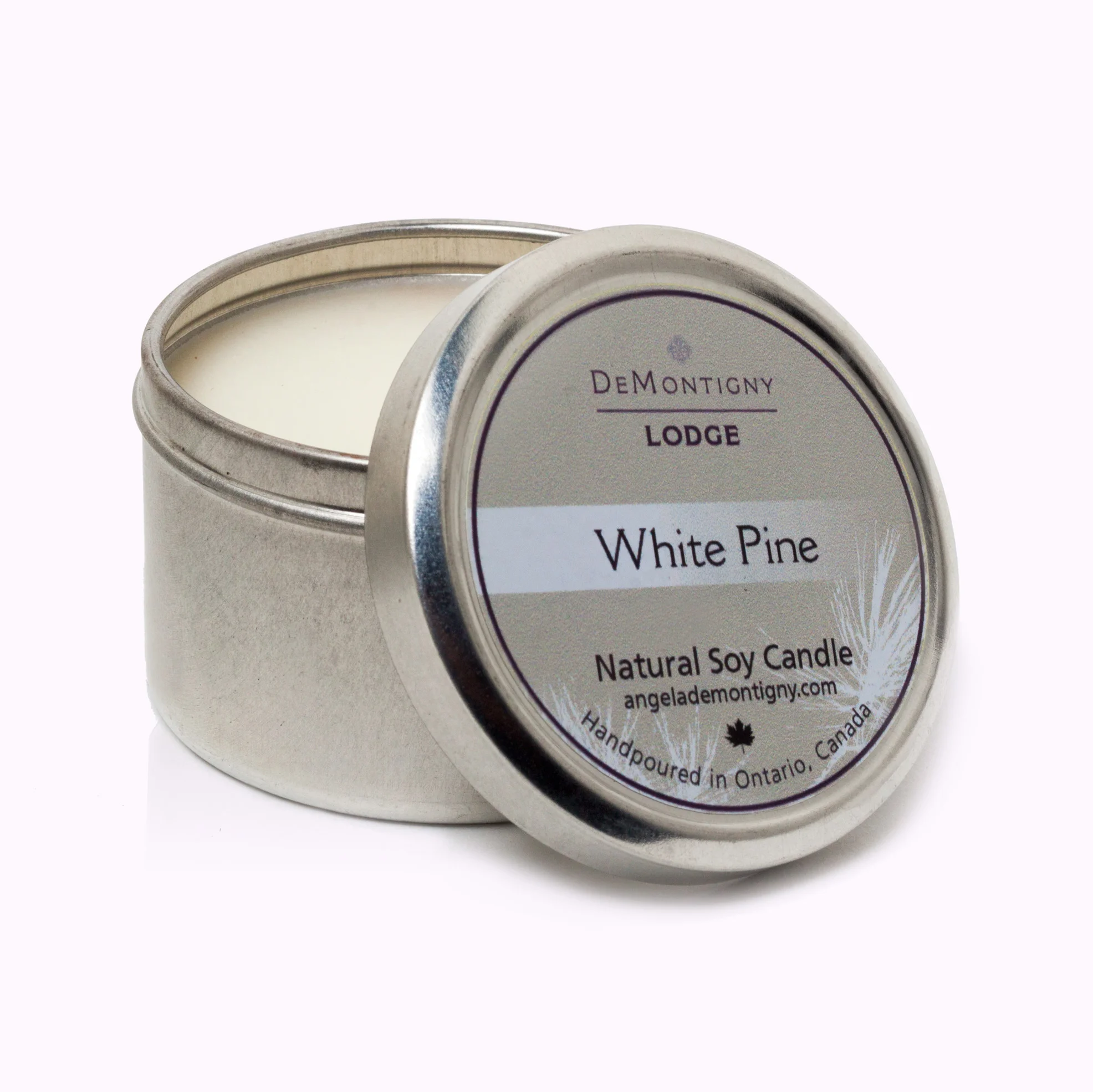 LODGE Soy Candles - White Pine 4oz & 8oz TRAVEL TINS