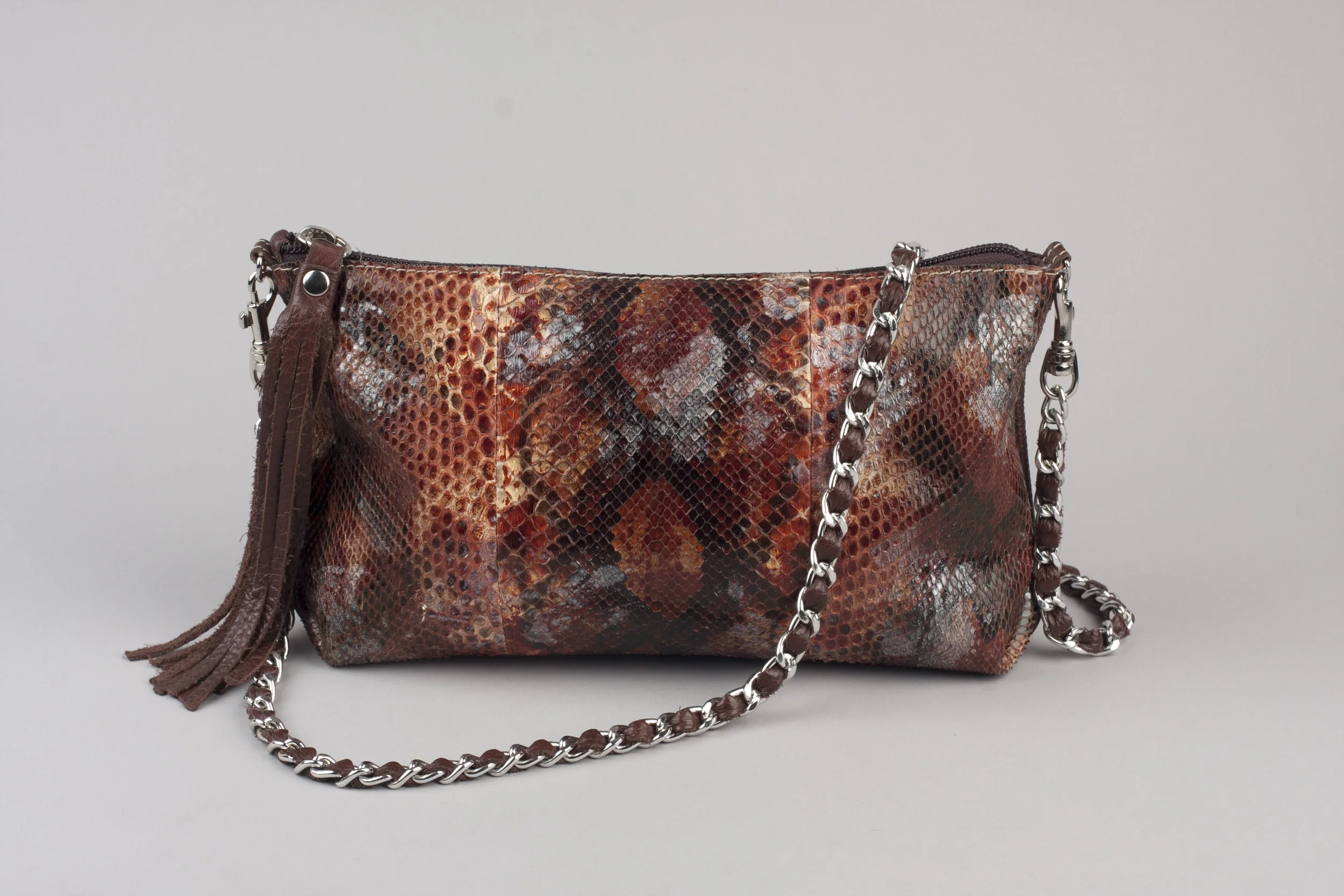 Painted Python Possible Bag - Mahogany