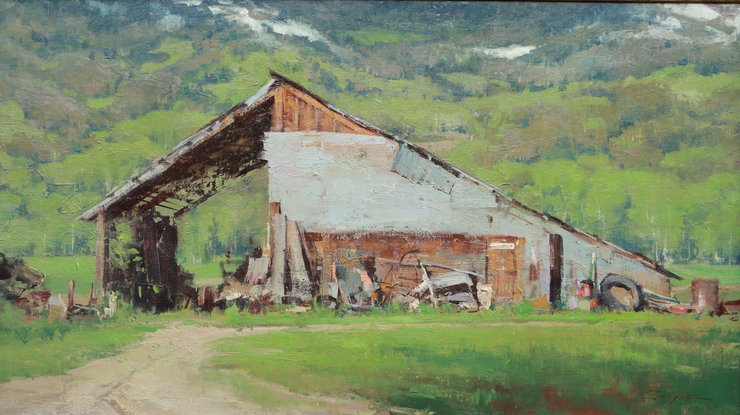 Sunlit Relics | 18x32 Oil